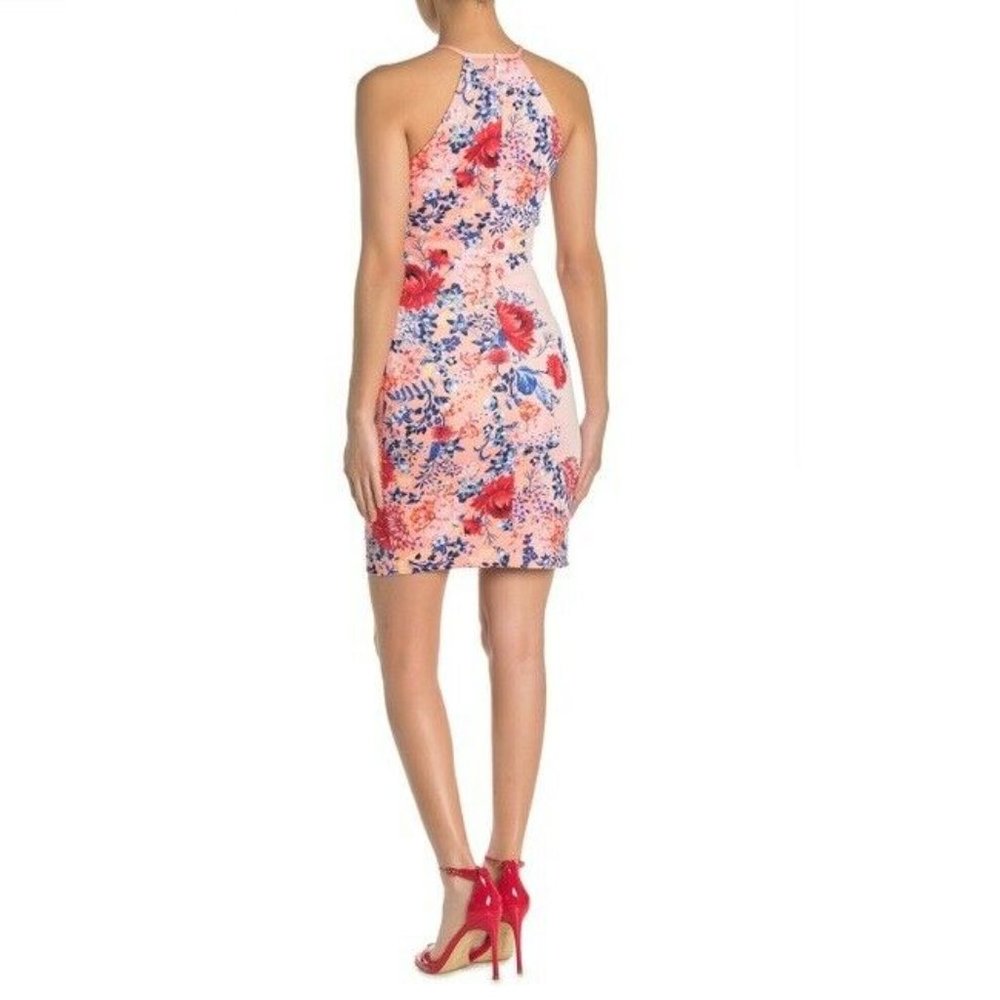Guess 4 Coral Multi Floral Sheath Dress NWT BD86 - Picture 2 of 4